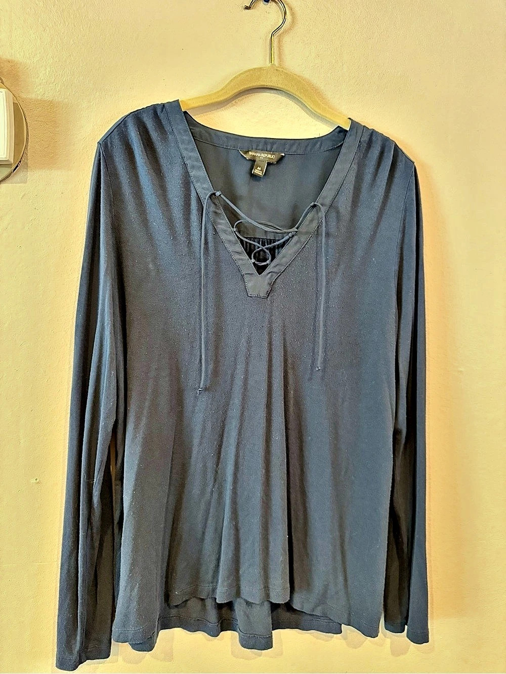 Banana Republic Blue Long Sleeve Tunic Size Medium Like New